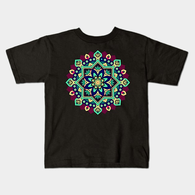 Decorative Mandala Kids T-Shirt by AlondraHanley